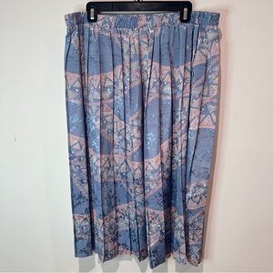 Andrea Gayle VINTAGE 80s 90s Retro Geometric Pleated Midi Skirt